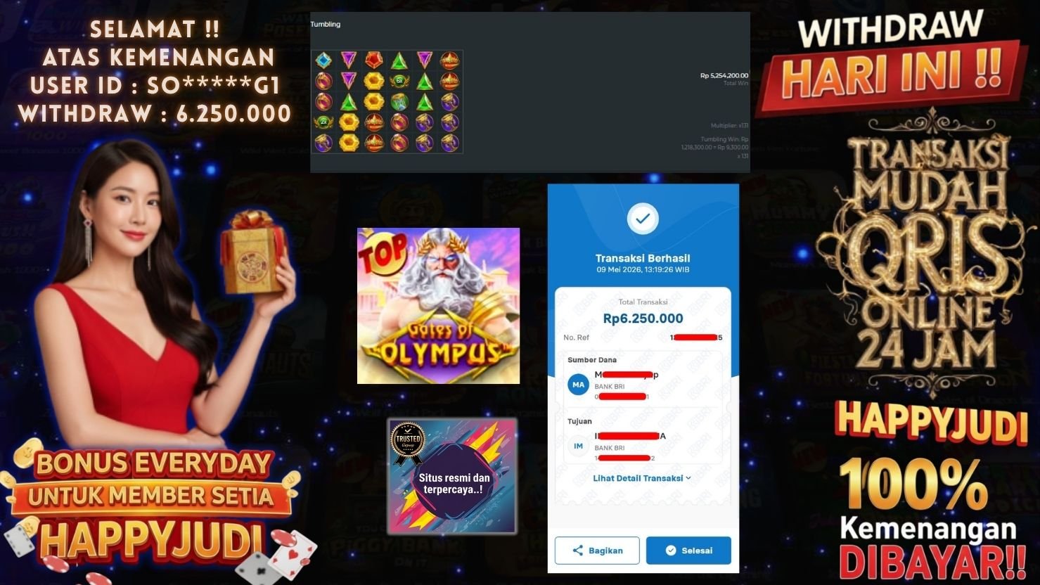 HAPPYJUDI JACKPOT SLOT GATES OF OLYMPUS